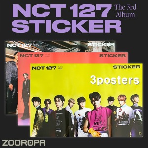 [3포스터] 엔시티 127 (NCT 127) 3집 Sticker (브로마이드3장+지관통)