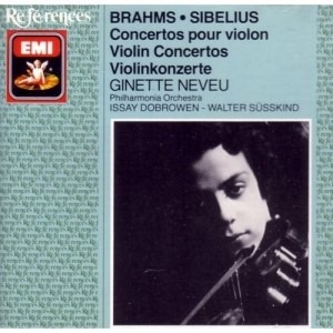 [중고CD] Ginette Neveu, Issay Dobrowen, Walter Susskind / Brahms, Sibelius : Violin Concertos (브람스, 시벨리우스 : 바이올린 협주곡/수입/cdh7610112)