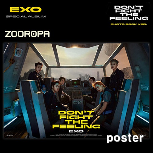 [포스터] 엑소 (Exo) Don&#039;t fight the feeling 스페셜 앨범 Photobook 2 (브로마이드1장+지관통)