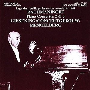 [중고CD] Rachmaniniff: Piano Con. Nos. 2 &amp; 3 Gieseking/Concertgebouw/Mengelberg (1940/수입/CD250)